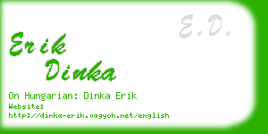 erik dinka business card